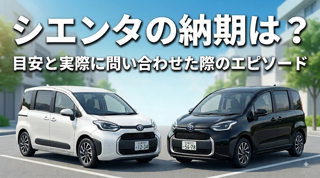 シエンタの納期は？目安と実際にお問い合わせした際のエピソード
