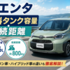 シエンタにガソリンスタンドで給油している場面。給油口を開け、給油ノズルを差し込んでいるところを斜め後方または横から見たアングル。ナンバープレートや人物の顔が判別できないよう配慮する。